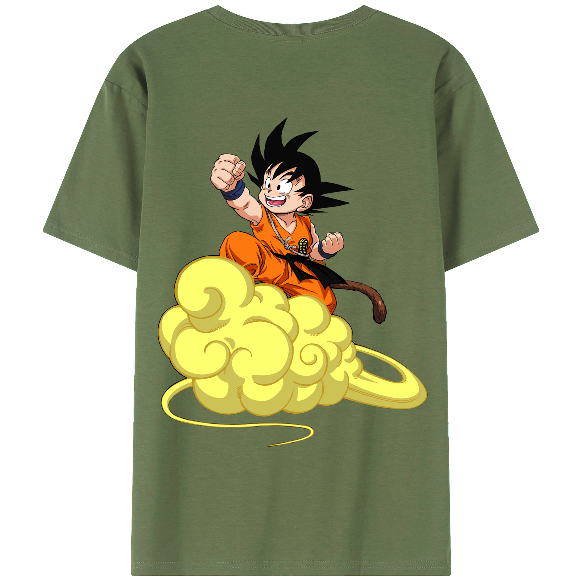 （画像用） ドラゴンボール 孫悟空（そん ごくう）Son Goku カカロット DRAGON BALL Kakarotto 綿100％ メンズ半袖Tシャツ（バックプリント） 通気性